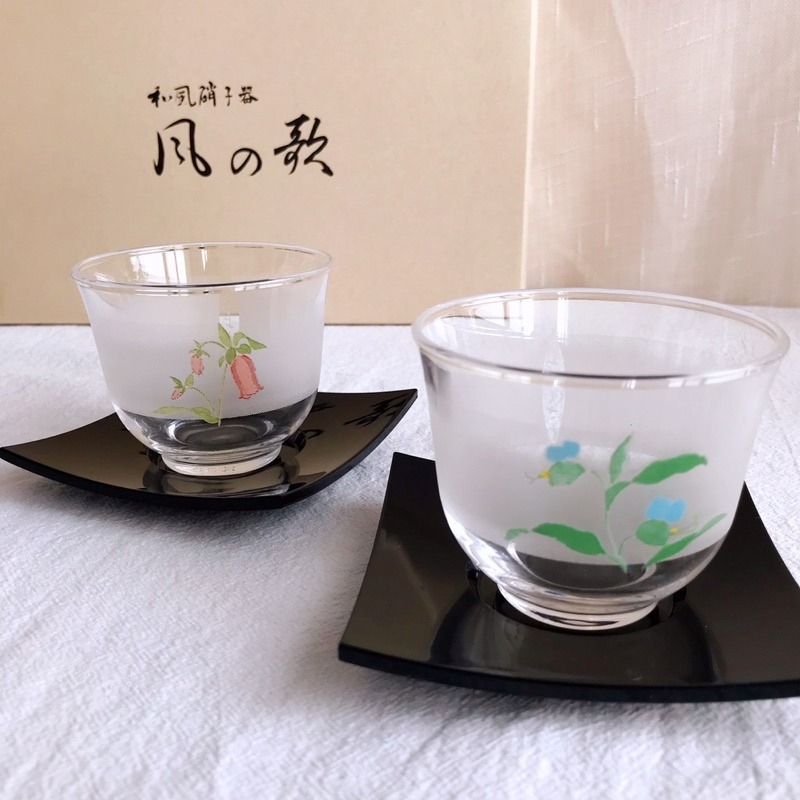 【幸沐商行】日本進口和風硝子器具 玻璃茶杯 5個入 含杯墊 原產地日本-細節圖3