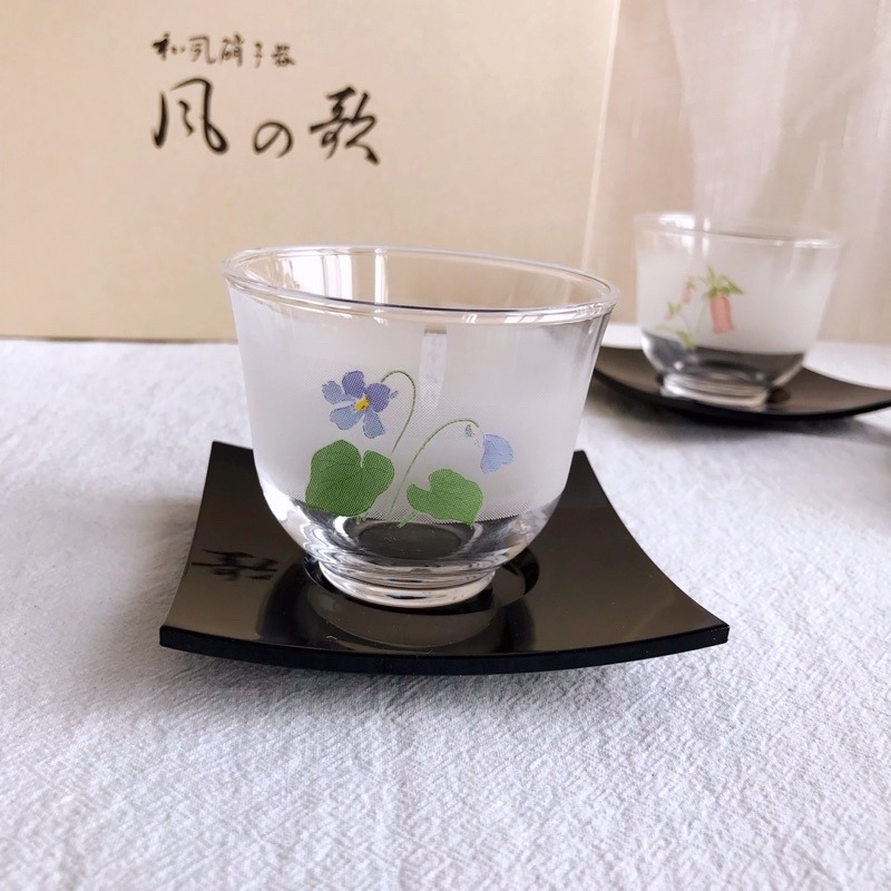【幸沐商行】日本進口和風硝子器具 玻璃茶杯 5個入 含杯墊 原產地日本-細節圖4
