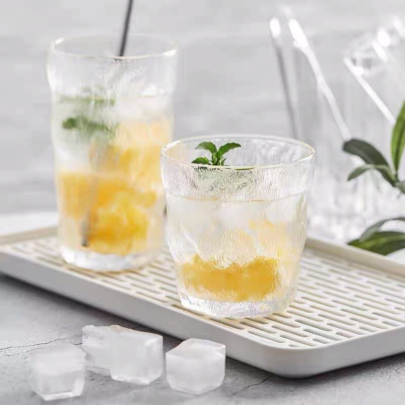 【幸沐商行】日系冰川杯ins風咖啡杯 日式冰川杯 威士忌杯 玻璃杯 飲料杯 冷飲杯 冰川紋玻璃杯高顏值水杯女果汁飲料-細節圖6