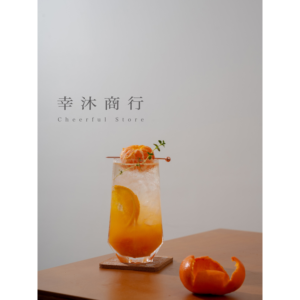 【幸沐商行】夏日高款六角杯大容量550ml 氣泡飲料 冷飲 調飲杯 飲料杯 玻璃杯 水杯 高質感 網紅玻璃杯-細節圖4