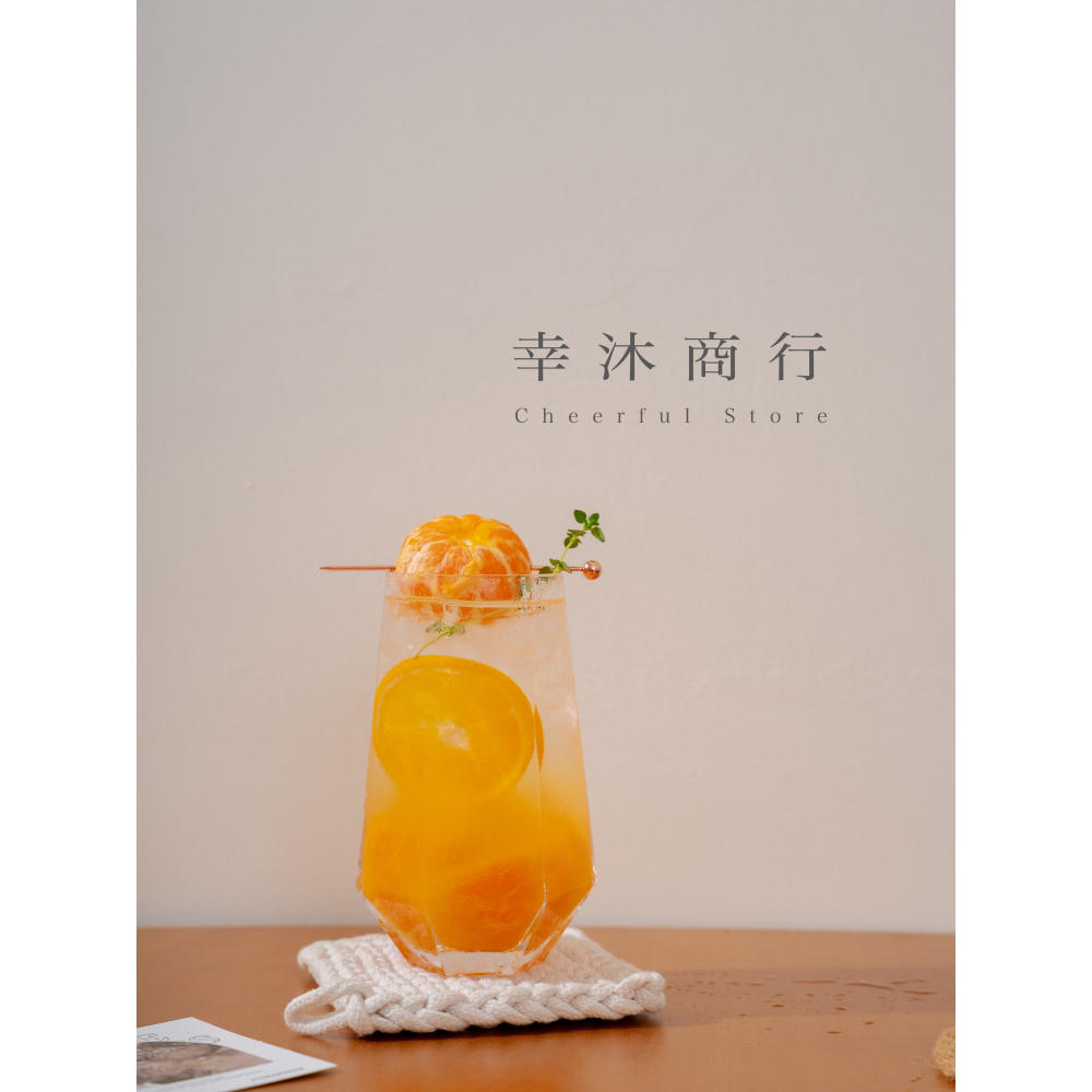 【幸沐商行】夏日高款六角杯大容量550ml 氣泡飲料 冷飲 調飲杯 飲料杯 玻璃杯 水杯 高質感 網紅玻璃杯-細節圖11