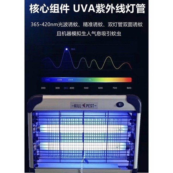 【金光閃閃】110V UVA 電擊式 捕蚊燈 20W 365NM 鋁合金 防鏽機身 有經過認證 捕蚊燈管-細節圖2