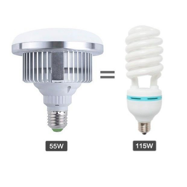 金光閃閃】LED 110V 220V 55W 105W E27 5500K 白光 黃光 攝影燈泡 高亮度 不閃頻 攝影燈-細節圖5