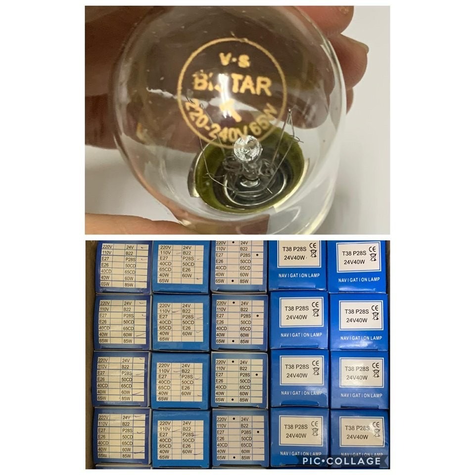 鎢絲燈泡 24V 110V 220V 40W 60W P28S 清光 耐震燈泡 船舶燈泡 航海燈泡-細節圖2