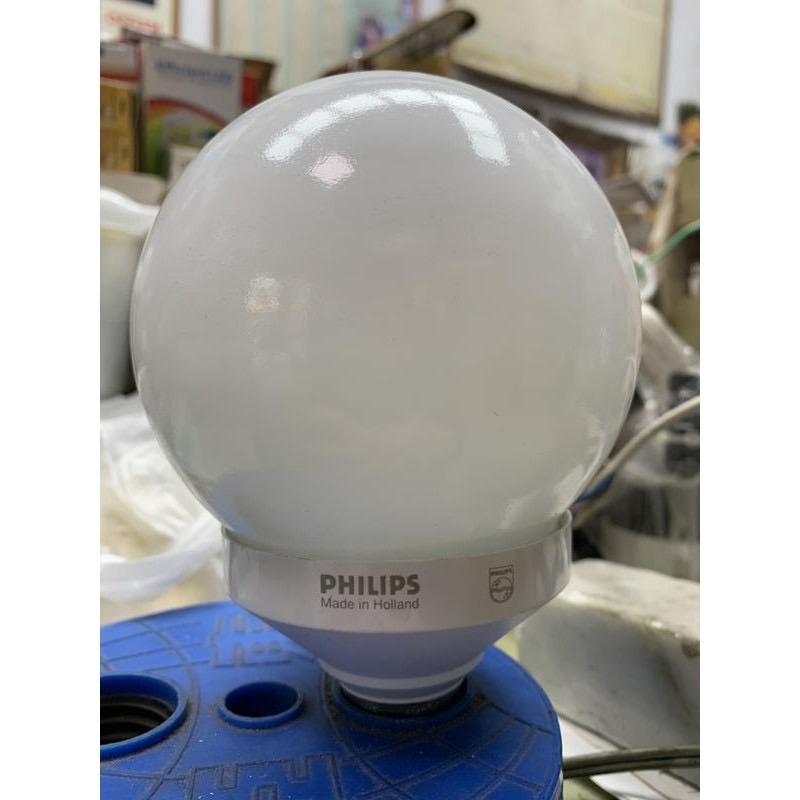 【金光閃閃】 含稅價 飛利浦 PHILIPS 110V 18W 白光 傳統式 球型 省電燈泡 E27 正荷蘭製-細節圖2