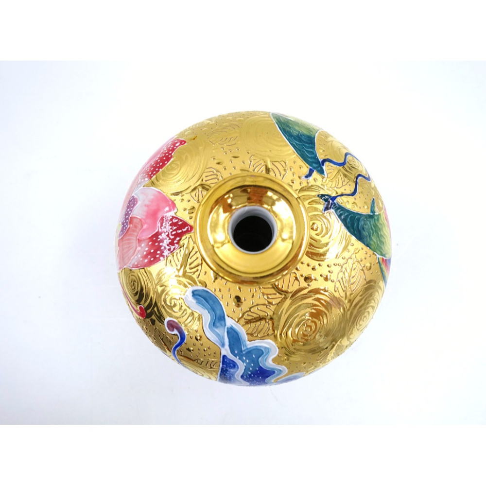 故宮御用國寶彩繪大師-林春香 美麗人生瓶 鳳蝶起舞聚寶盆 招財開運 財源廣進 聚寶盆 手工精雕 高級瓷 法華彩收藏增值-細節圖10