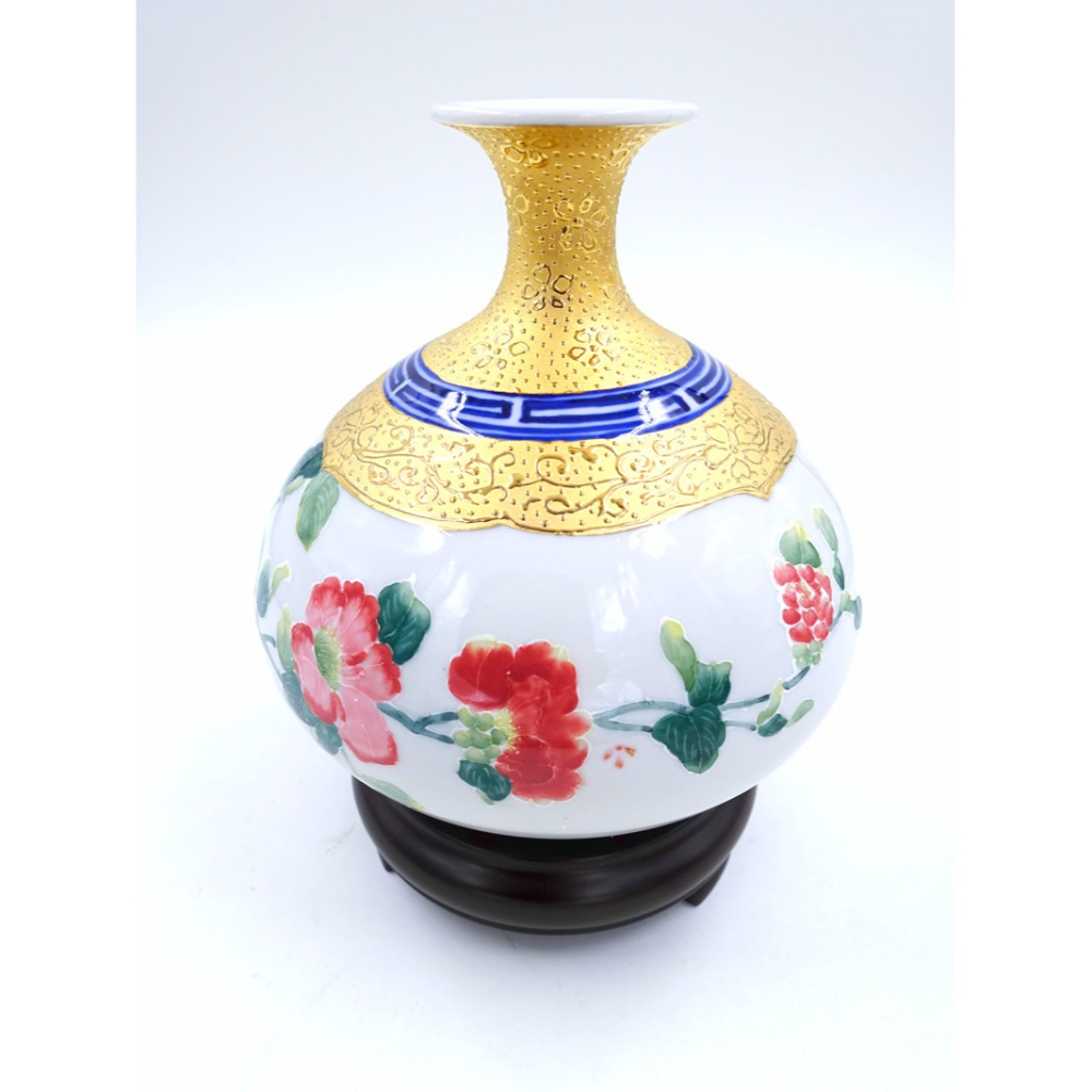 台灣國寶彩繪大師-林春香 茶花雙喜瓶 花開富貴聚寶盆 招財開運 雙喜臨門 財源廣進 純手工精雕 法華彩風水收藏-細節圖11