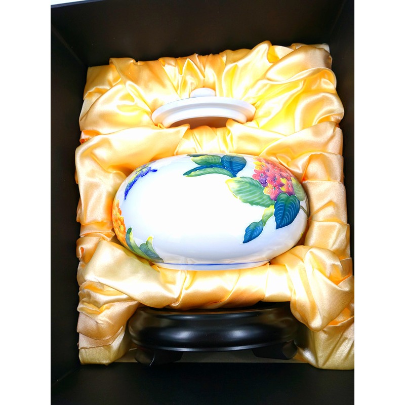 故宮御用國寶彩繪大師-林春香 法華繡球花聚寶盆 招財吉祥 風水 招財開運 吉星高照 財源廣進 聚寶盆 手工精雕法華彩現貨-細節圖8