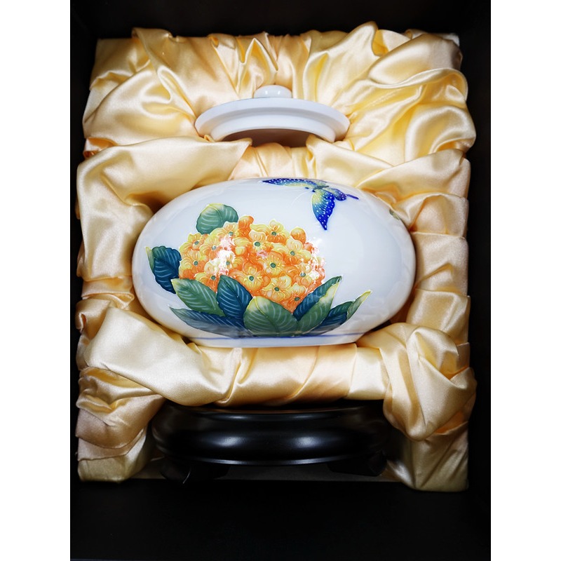 故宮御用國寶彩繪大師-林春香 法華繡球花聚寶盆 招財吉祥 風水 招財開運 吉星高照 財源廣進 聚寶盆 手工精雕法華彩現貨-細節圖9