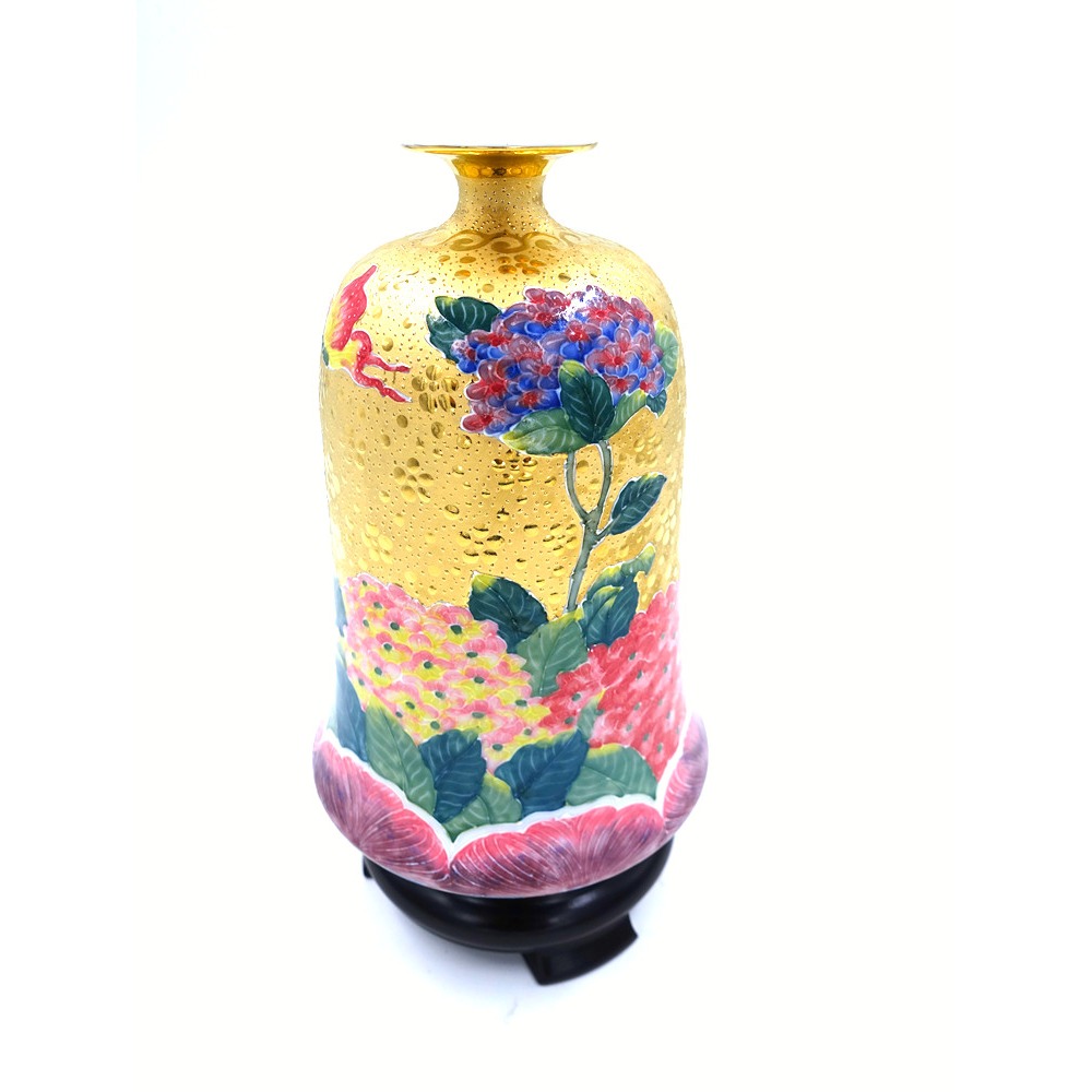 故宮御用國寶彩繪大師-林春香 法華金彩繡球鐘瓶 聚寶盆 風水 招財開運 吉星高照 財源廣進 聚寶盆 手工精雕 法華彩收藏-細節圖5