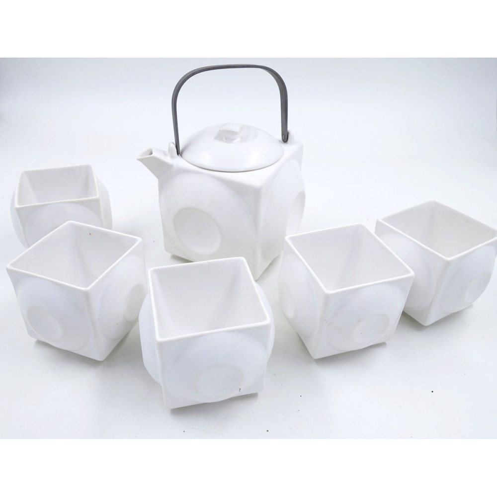 簡約時尚設計茶具組 融合茶具組 泡茶 藝術幾何 陶瓷茶具 林春香大師 隔熱茶杯 設計茶壺 母親節送禮泡茶 陶瓷博物館入選-細節圖2