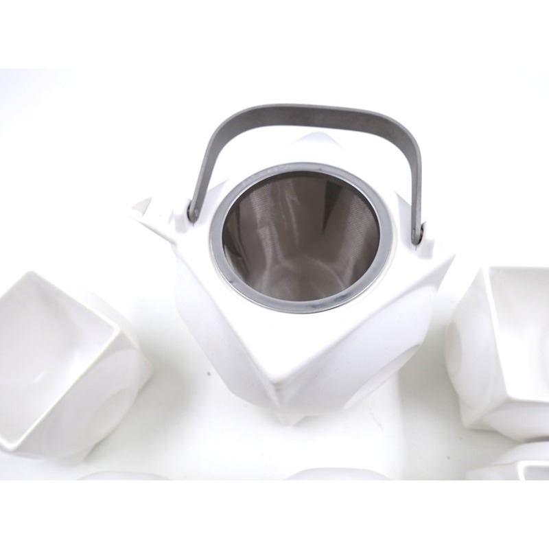 簡約時尚設計茶具組 融合茶具組 泡茶 藝術幾何 陶瓷茶具 林春香大師 隔熱茶杯 設計茶壺 母親節送禮泡茶 陶瓷博物館入選-細節圖5
