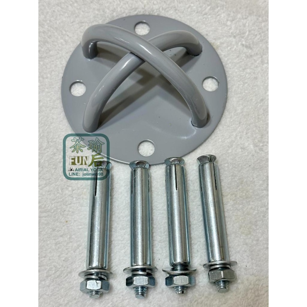 台灣品牌【茶瑜FUN后】台製壁虎！品牌專業起重機規格訂製！空中瑜珈吊床配件 不銹鑼固定盤 瑜珈床鐵盤 瑜珈床頂盤-細節圖5