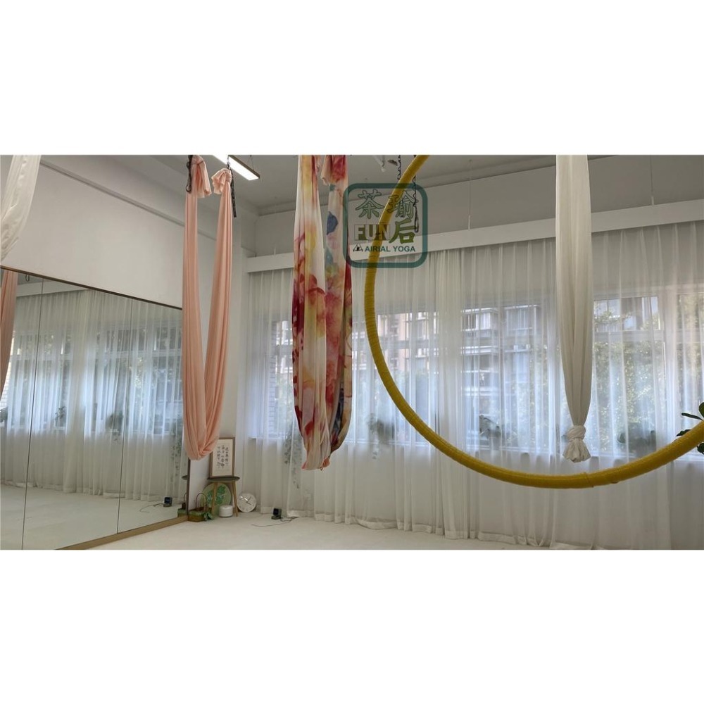 台灣品牌「茶瑜FUN后」 新花色！空瑜掛布 中高彈力  空瑜布幔 掛布 空中瑜伽吊床 空瑜吊床 空中瑜珈吊床 舞綢 綢-細節圖3