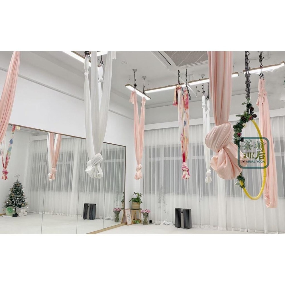 台灣品牌「茶瑜FUN后」 新花色！空瑜掛布 中高彈力  空瑜布幔 掛布 空中瑜伽吊床 空瑜吊床 空中瑜珈吊床 舞綢 綢-細節圖4