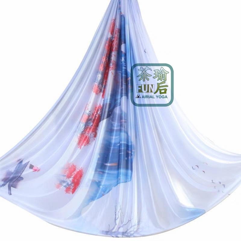台灣品牌「茶瑜FUN后」 新花色！空瑜掛布 中高彈力  空瑜布幔 掛布 空中瑜伽吊床 空瑜吊床 空中瑜珈吊床 舞綢 綢-細節圖6