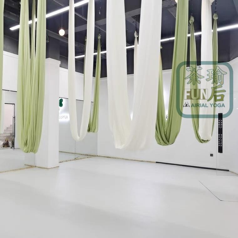 台灣品牌【茶瑜FUN后】現貨48H出貨專區！進口 SGS檢測！空瑜吊床 空中瑜伽掛布 空中瑜珈掛布幔 綢舞布 空瑜掛布-細節圖7