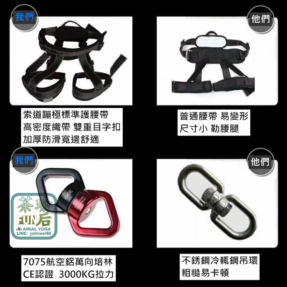 台灣品牌【茶瑜FUN后】進階trx 室內魔力帶 普拉提魔力掛帶 懸空TRX  索道彈力帶 健身房魔力帶 活力帶 飛天舞帶-細節圖5