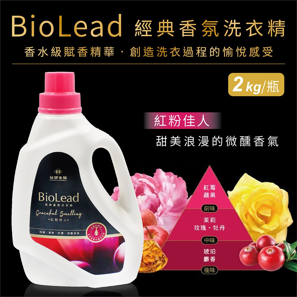 台塑生醫 BioLead 經典香氛洗衣精 天使之吻 / 花園精靈 / 紅粉佳人 / 璀璨時光 瓶裝 補充包-細節圖5