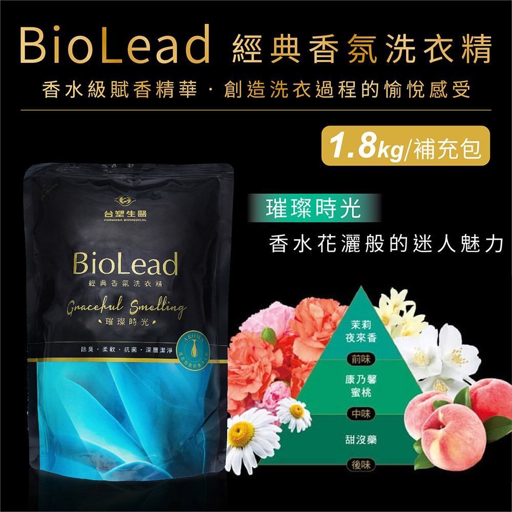 台塑生醫 BioLead 經典香氛洗衣精 天使之吻 / 花園精靈 / 紅粉佳人 / 璀璨時光 瓶裝 補充包-細節圖7