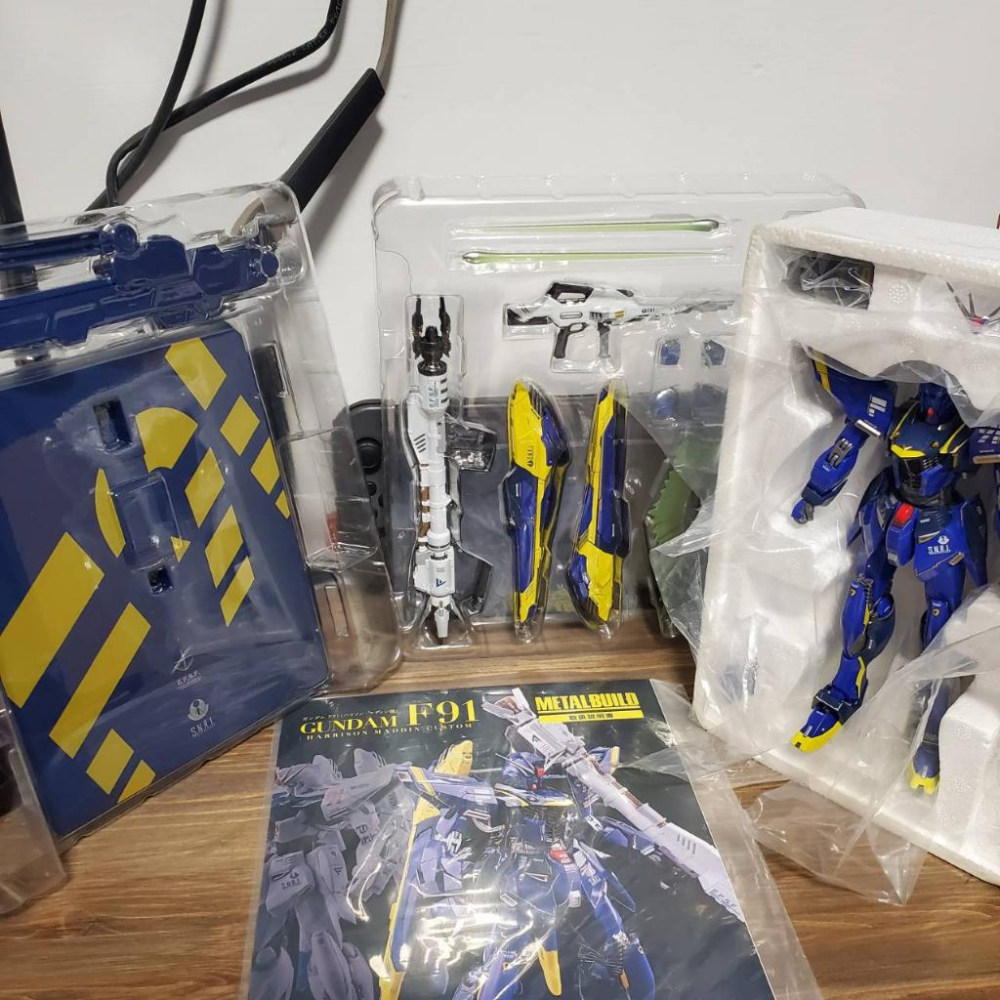 現貨 METAL BUILD F91 哈里遜機 魂商店  魂展限定 藍色機 馬汀 配色 合金可動完成品-細節圖3