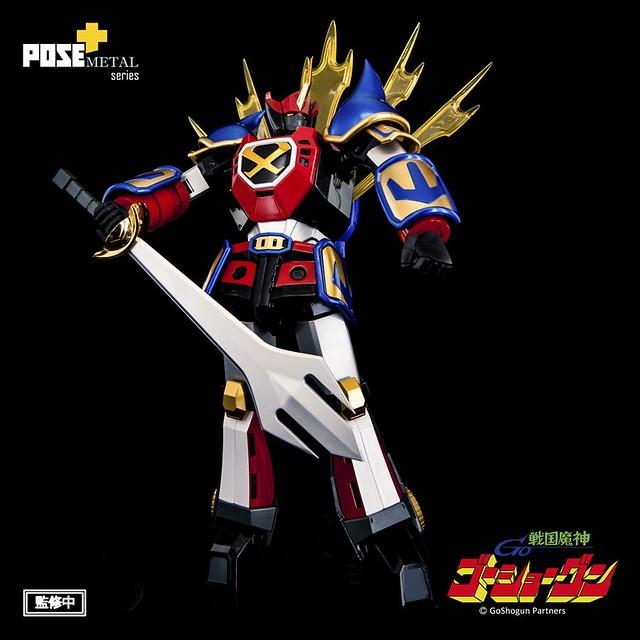 現貨 Pose+ Metal P+03 原色 完全變形 戰國魔神 pose 豪將軍 GoShogun 超合金 可動完成品-細節圖7