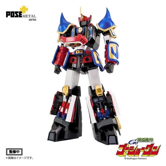 現貨 Pose+ Metal P+03 原色 完全變形 戰國魔神 pose 豪將軍 GoShogun 超合金 可動完成品-細節圖8