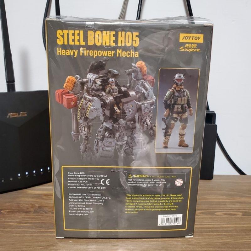 現貨 暗源 Joy toy 機甲 鋼骨 H05型 STEEL BONE 05 重火力機甲 兵人 淺灰 1/25 酸雨戰爭-細節圖2