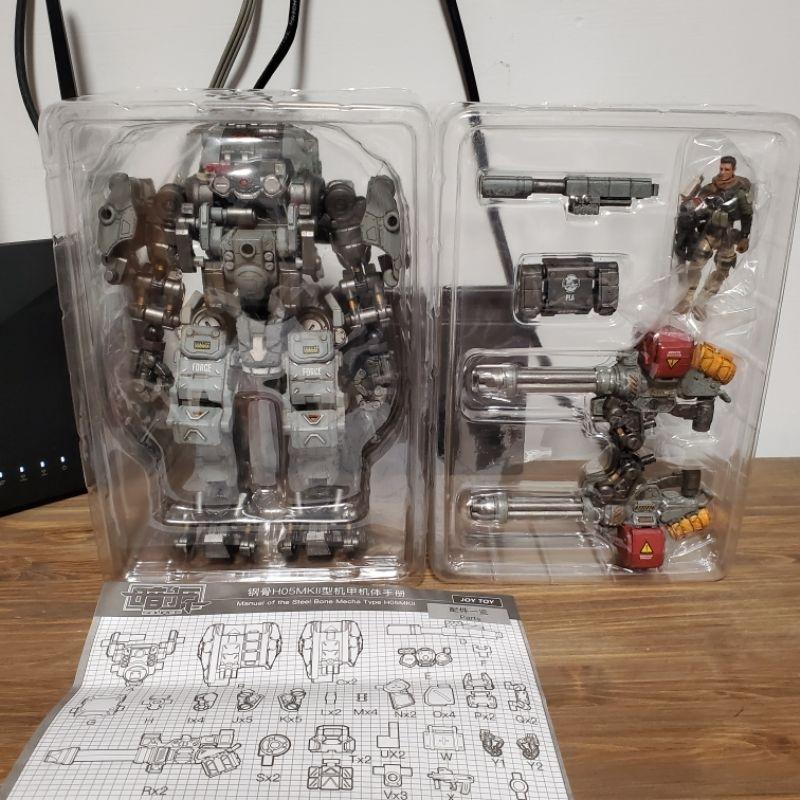 現貨 暗源 Joy toy 機甲 鋼骨 H05型 STEEL BONE 05 重火力機甲 兵人 淺灰 1/25 酸雨戰爭-細節圖5