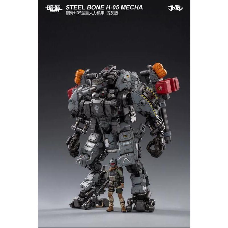 現貨 暗源 Joy toy 機甲 鋼骨 H05型 STEEL BONE 05 重火力機甲 兵人 淺灰 1/25 酸雨戰爭-細節圖8