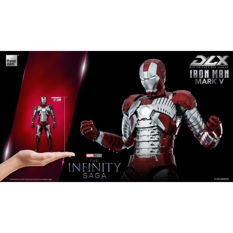 現貨 threezero DLX 鋼鐵人 Mark V MK5 馬克5 合金可動完成品 IRONMAN 3A-細節圖5
