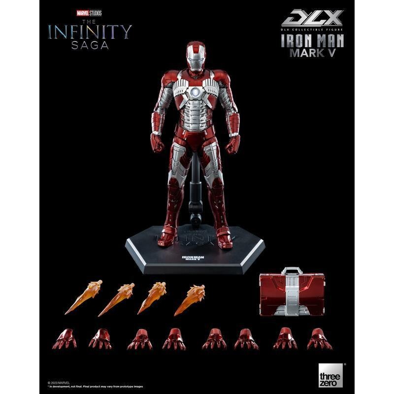 現貨 threezero DLX 鋼鐵人 Mark V MK5 馬克5 合金可動完成品 IRONMAN 3A-細節圖6