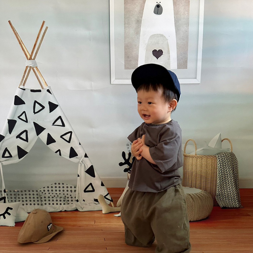 兒童自由凹帽沿英文字棒球帽-細節圖2