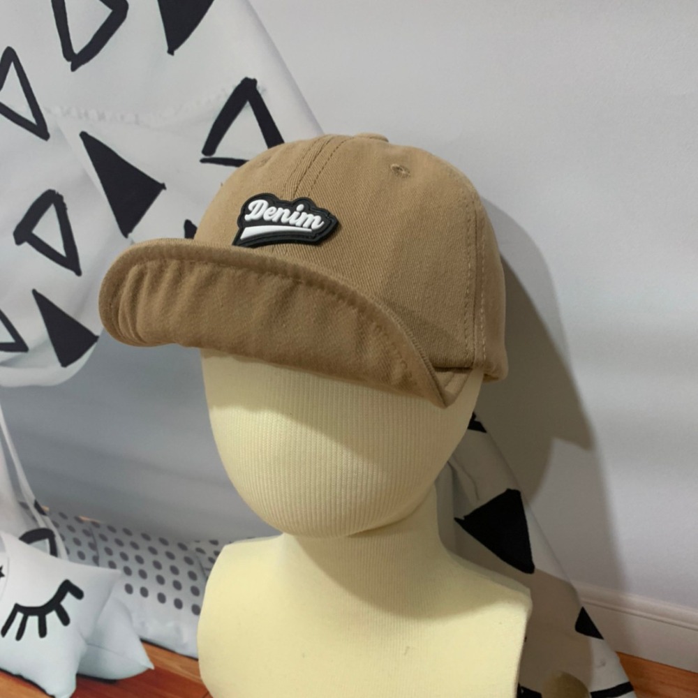 兒童單寧字樣帥氣棒球帽-細節圖2