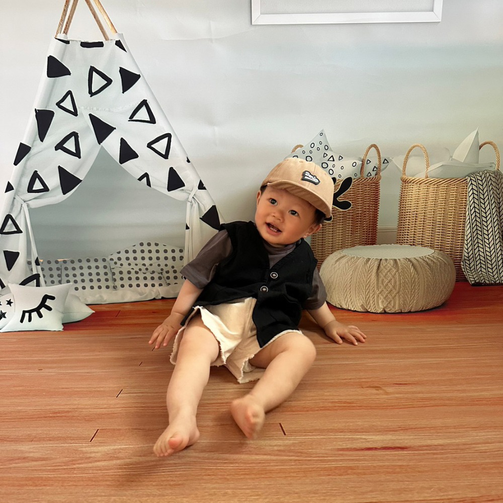 兒童單寧字樣帥氣棒球帽-細節圖4