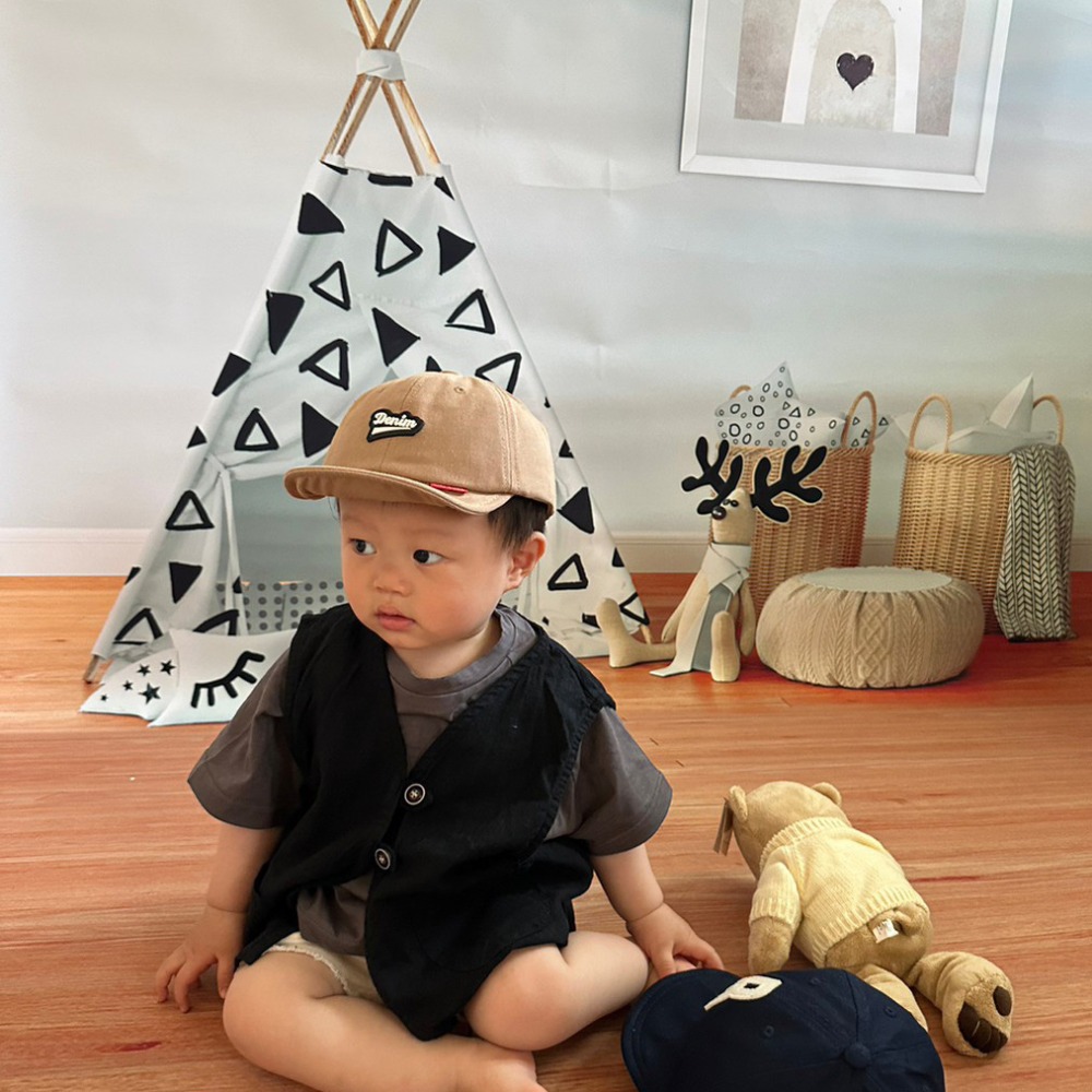 兒童單寧字樣帥氣棒球帽-細節圖6