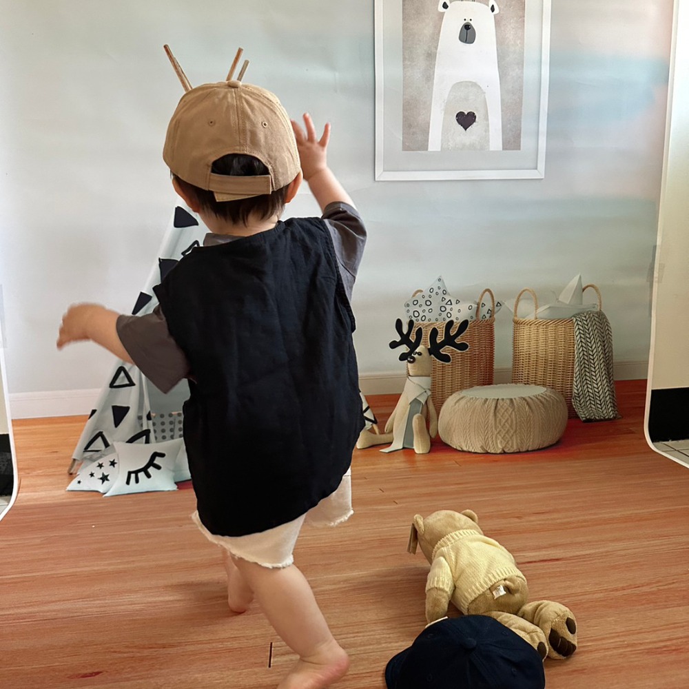 兒童單寧字樣帥氣棒球帽-細節圖7