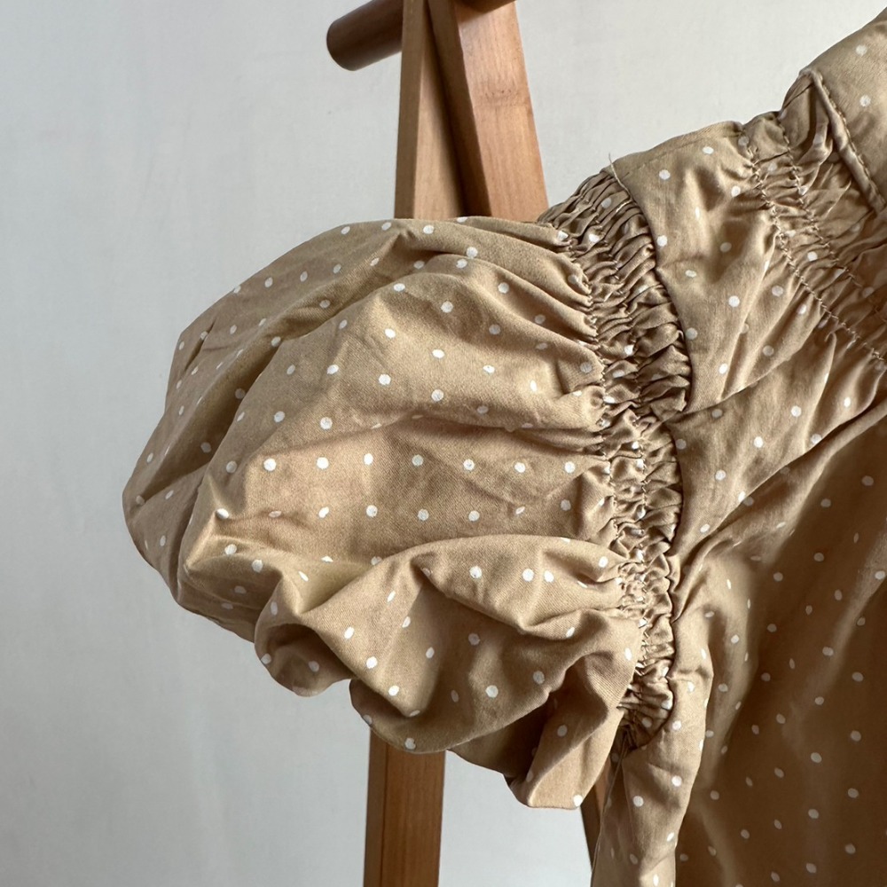 兒童點點圓袖公主感上衣襯衫-細節圖2