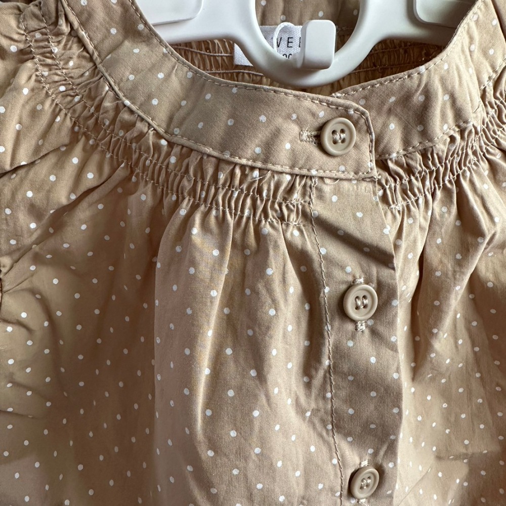 兒童點點圓袖公主感上衣襯衫-細節圖3