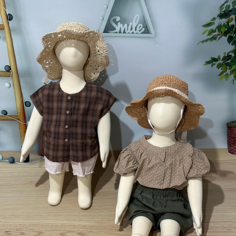 兒童點點圓袖公主感上衣襯衫-細節圖5