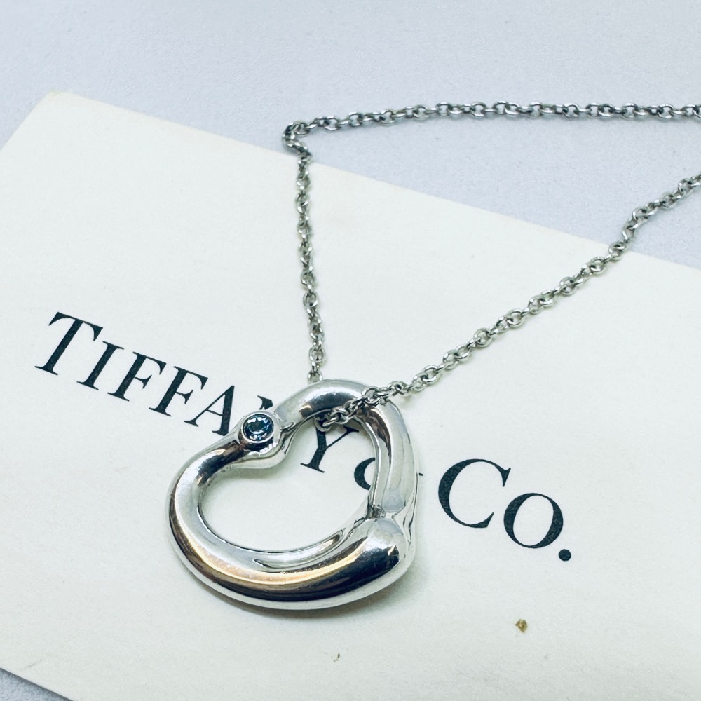 TIFFANY&Co 藍鑽純銀項鍊-細節圖3