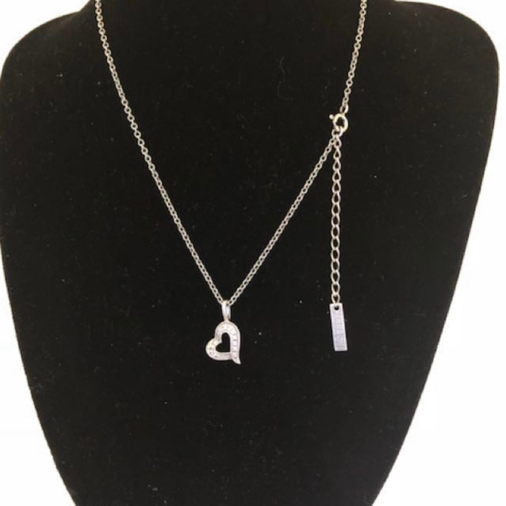 ANNA SUI 安娜蘇鏤空愛心鑲鑽925純銀項鍊-細節圖6