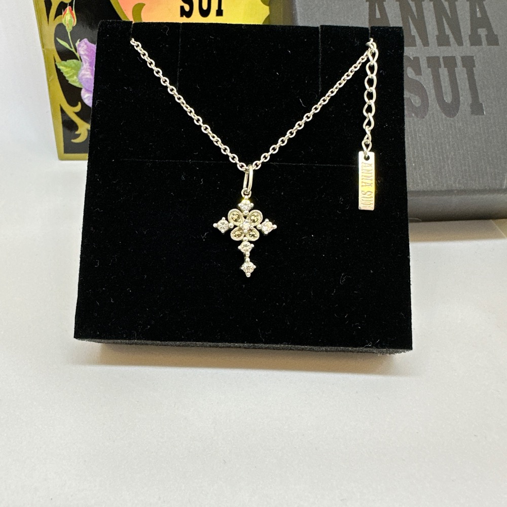 ANNA SUI安娜蘇巴洛克十字架925純銀項鍊-細節圖3