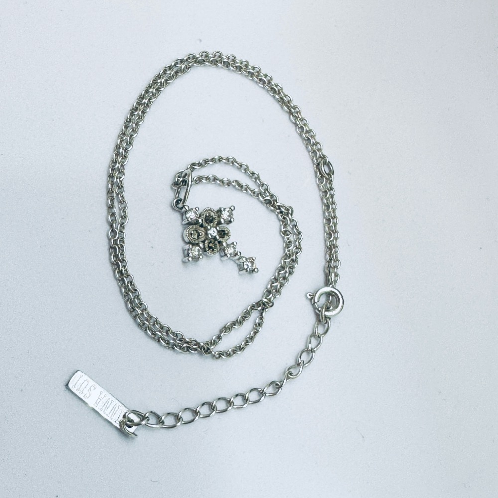 ANNA SUI安娜蘇巴洛克十字架925純銀項鍊-細節圖8