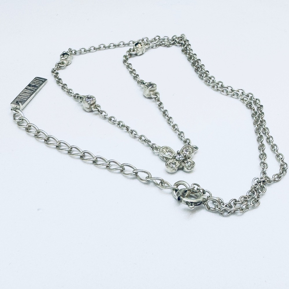 ANNA SUI安娜蘇蝴蝶925純銀項鍊-細節圖7