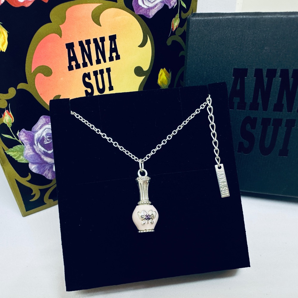ANNA SUI安娜蘇珐瑯立體寶瓶925純銀項鍊-細節圖2