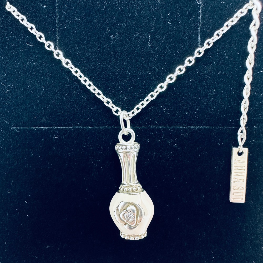 ANNA SUI安娜蘇珐瑯立體寶瓶925純銀項鍊-細節圖4