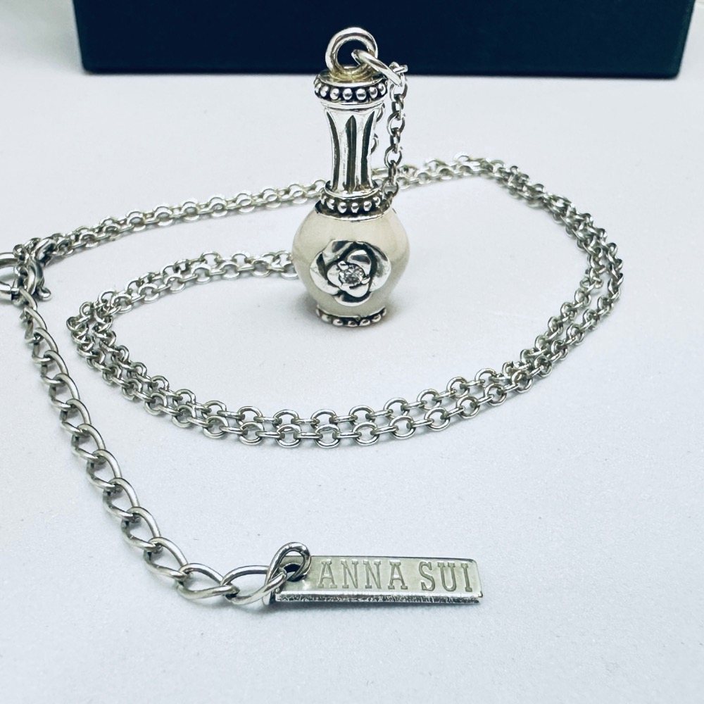 ANNA SUI安娜蘇珐瑯立體寶瓶925純銀項鍊-細節圖5