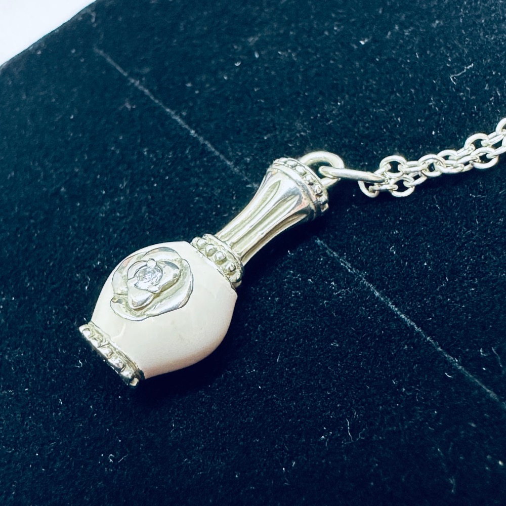 ANNA SUI安娜蘇珐瑯立體寶瓶925純銀項鍊-細節圖8