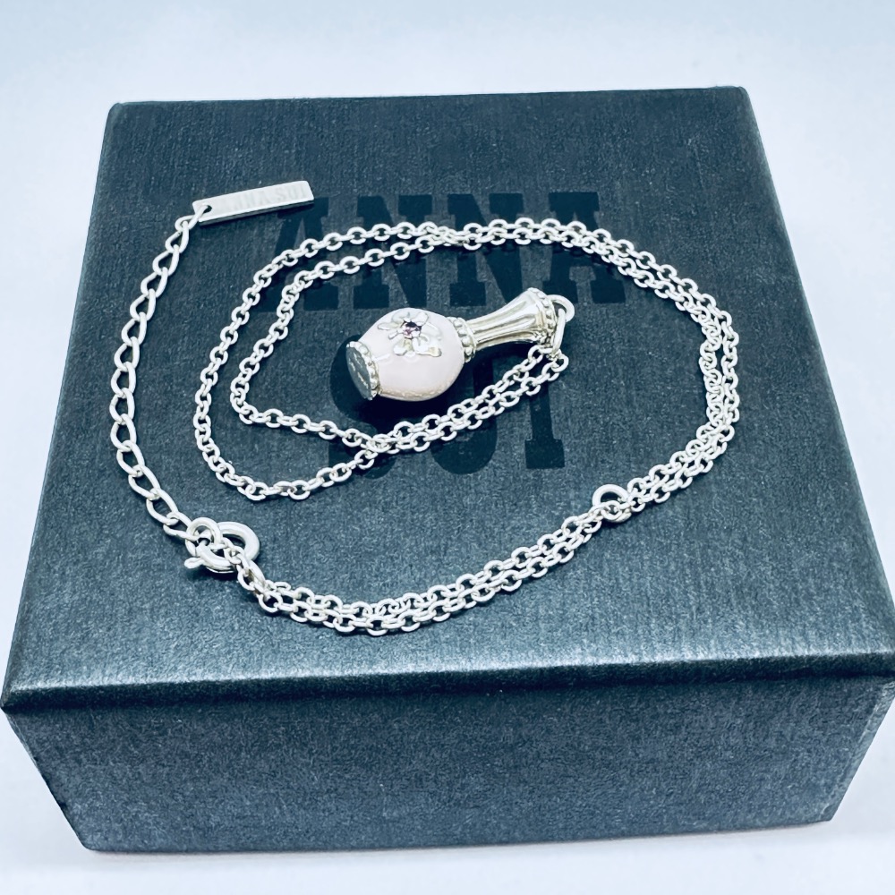 ANNA SUI安娜蘇珐瑯立體寶瓶925純銀項鍊-細節圖11